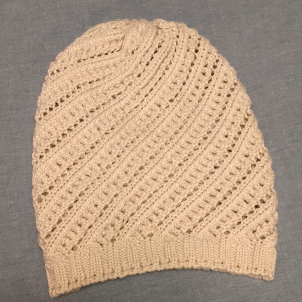 Free People cable knitted slouchy beanie